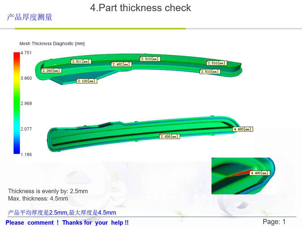 Part Thickness Check